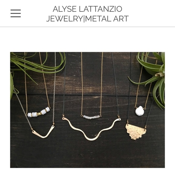 Alyse Lattanzio Electric Wave Necklace 14k Gold Fill + Oxidized Sterling Silver - Picture 5 of 6
